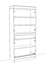 Vitrin Boy 200 En 100 Derinlik 37 cm